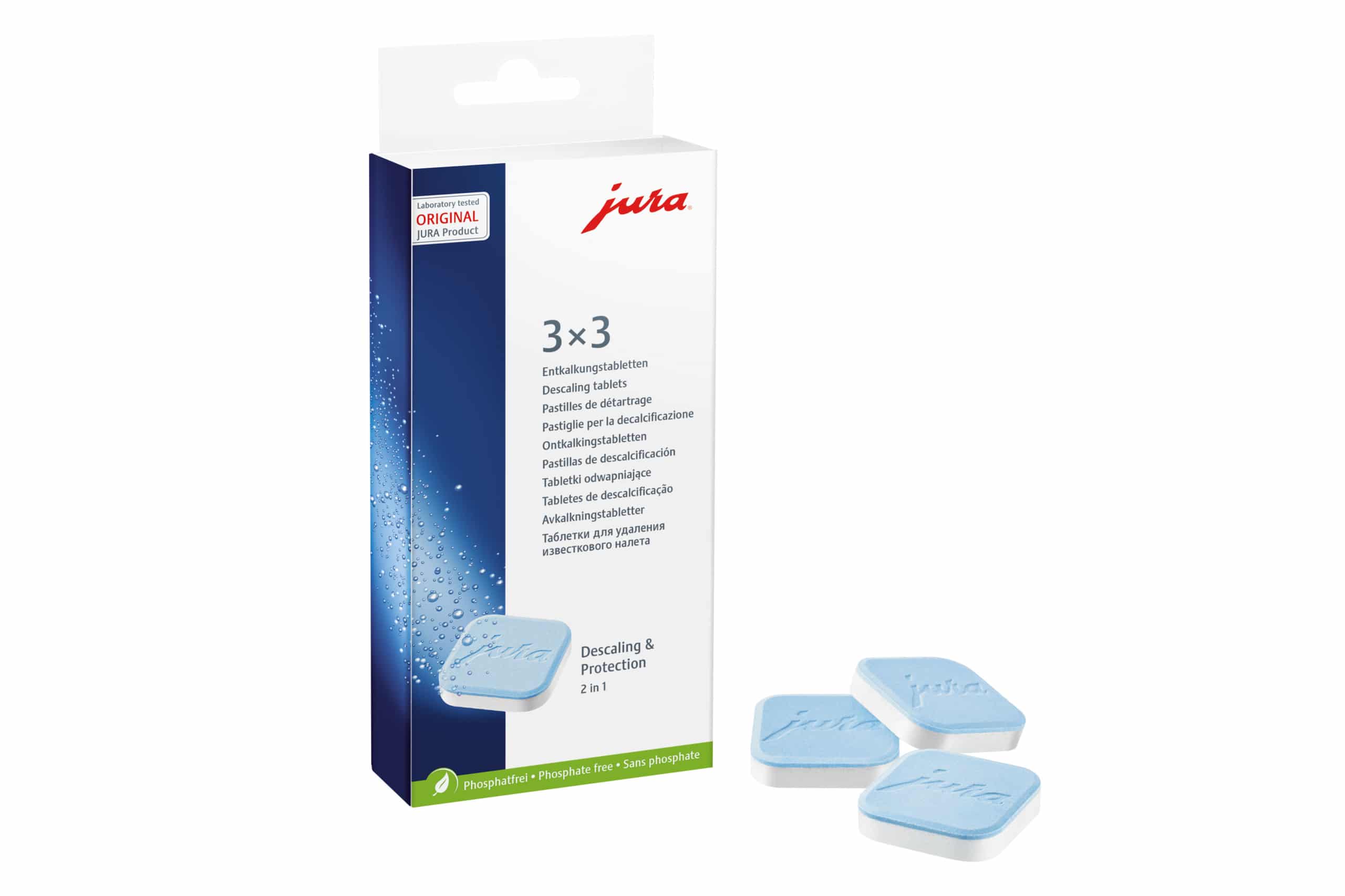 JURA tablettes de détartrage 2 phases (3×3 unités)