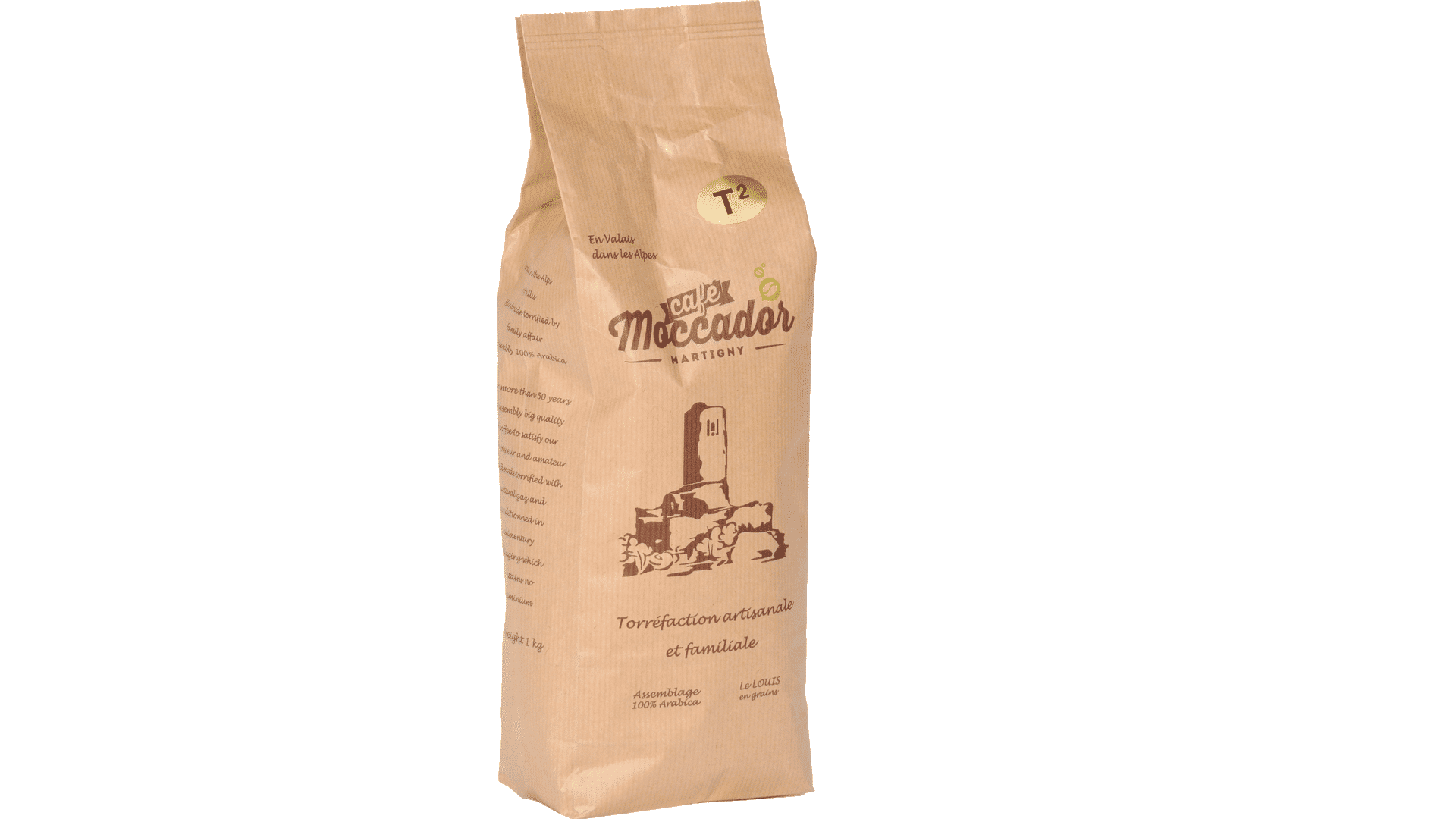 Café Moccador </br>Le Louis T2 Grains </br>100% Arabica – 1kg