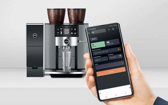 JURA GIGA W10 with Pocket Pilot 2.0 for cashless payment and management