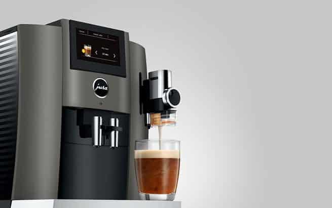 JURA S8 Dark Inox preparing Sweet Latte with Sweet Foam function