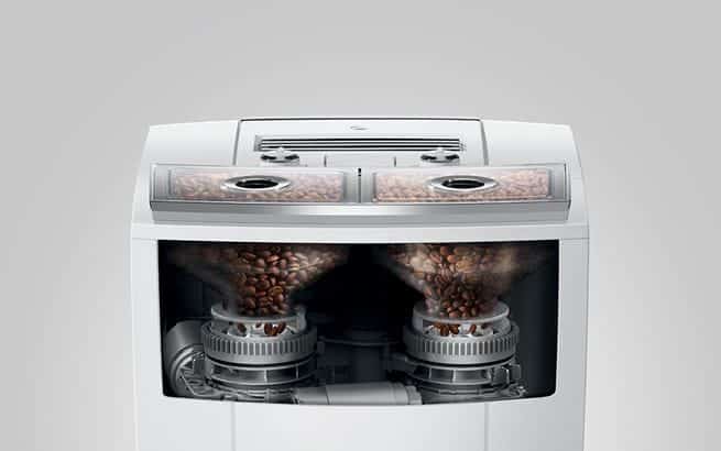 JURA J8 Twin with dual P.A.G.3+ conical grinders