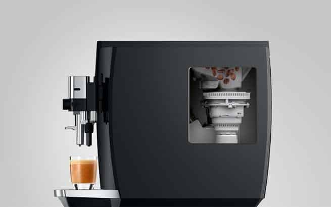 P.A.G.2 grinder and 3D brewing unit inside the JURA E8